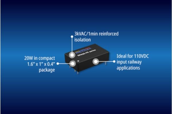 RECOM’s RPA20-FR Series: High-Efficiency DC/DC Converters for Rail and Industrial Applications