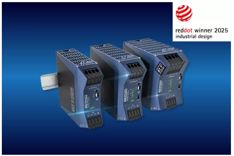 RECOM RACPRO1 Series Earns Prestigious Red Dot Award 2025 1 RECOM RACPRO1 Series Earns Prestigious Red Dot Award 2025